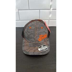 Justin Boots Camo Orange Logo Trucker Hat – NWT